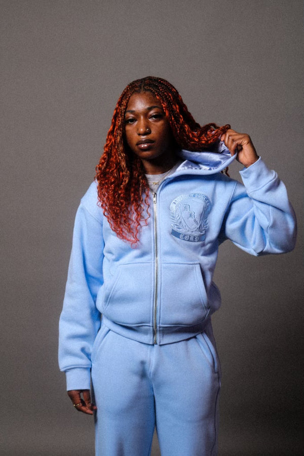 DBS Blue Fall Essentials Zip-up Hoodie