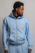 DBS Blue Fall Essentials Zip-up Hoodie 1
